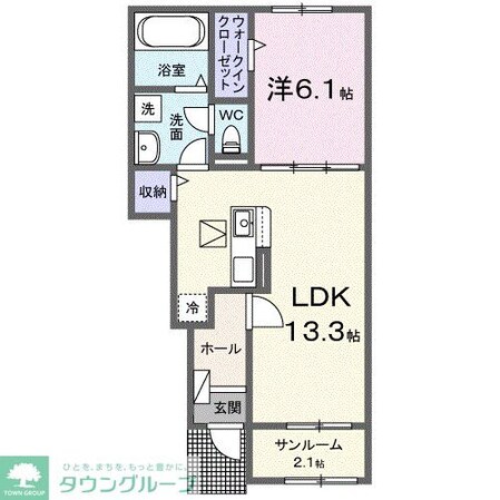 ライフベリー Aの物件間取画像